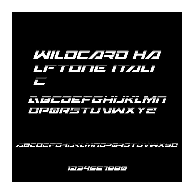 Wildcard Halftone Italic
