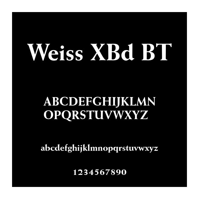 Weiss XBd BT