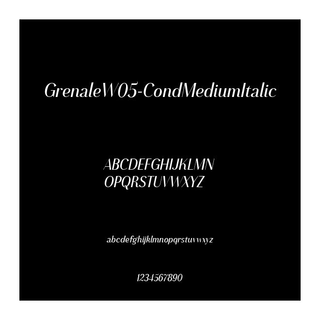 GrenaleW05-CondMediumItalic