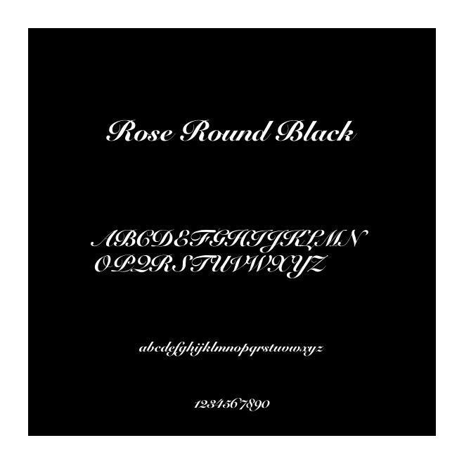 Rose Round Black