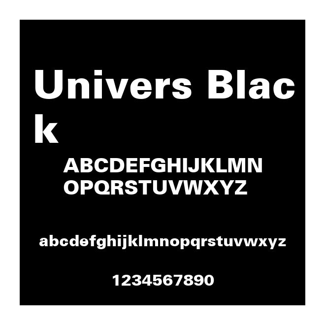 Univers Black