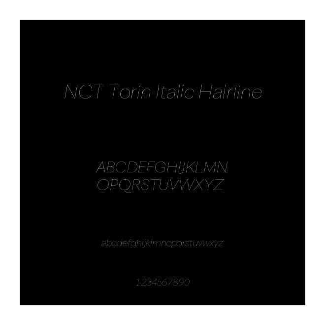 NCT Torin Italic Hairline