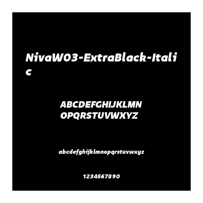 NivaW03-ExtraBlack-Italic