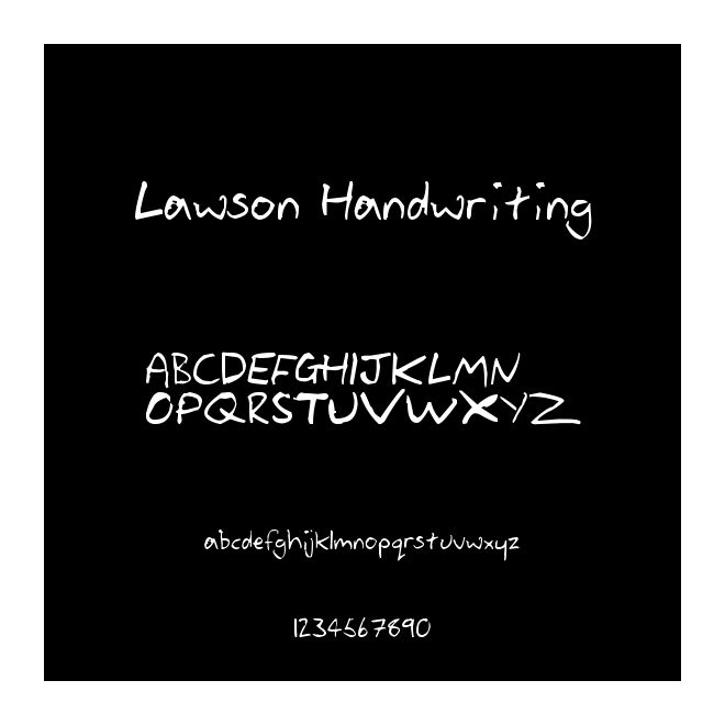 Lawson Handwriting