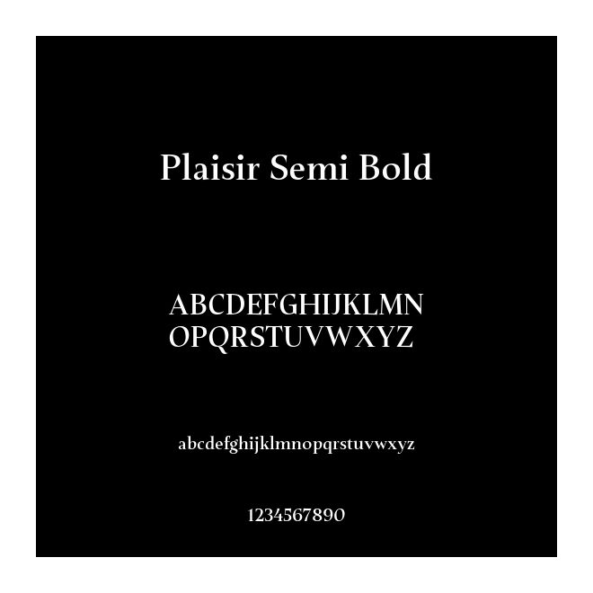 Plaisir Semi Bold