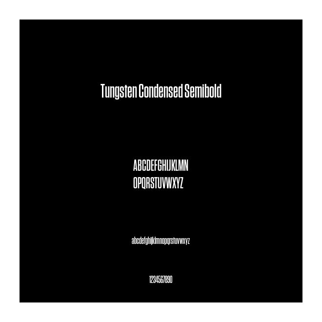 Tungsten Condensed Semibold
