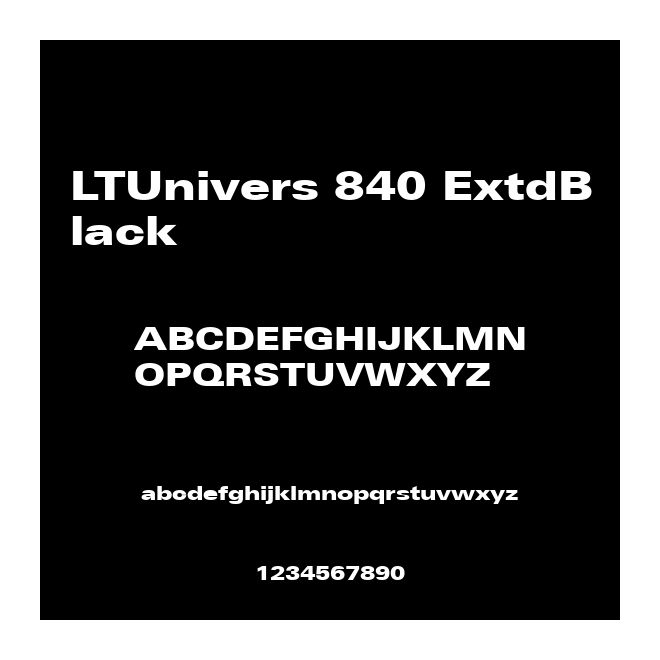 LTUnivers 840 ExtdBlack