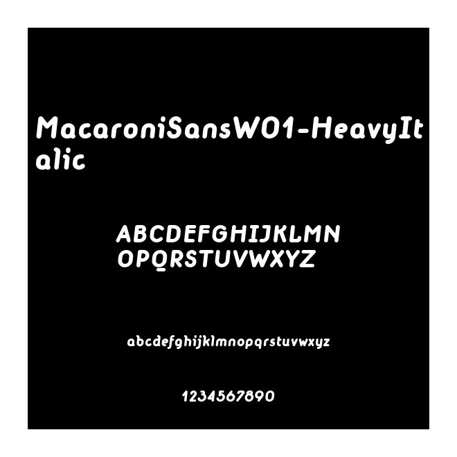 MacaroniSansW01-HeavyItalic
