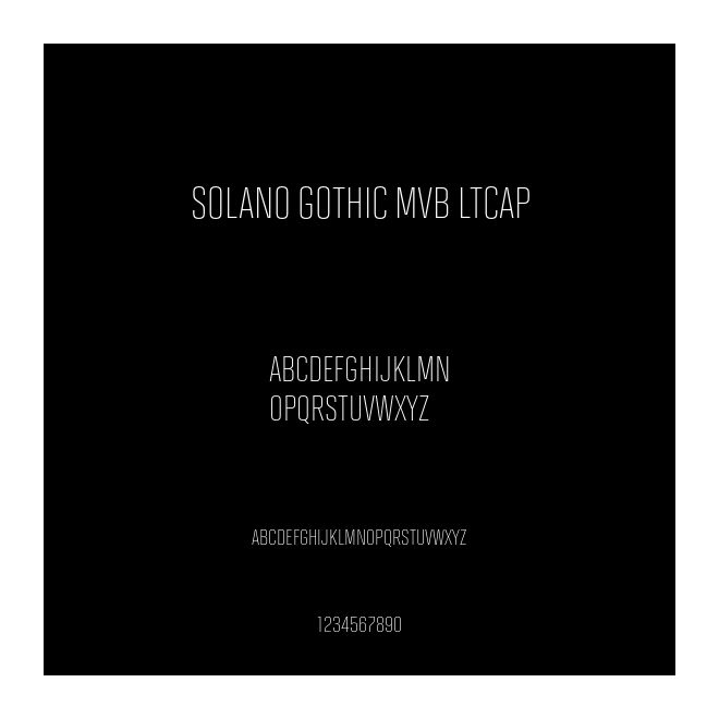 Solano Gothic MVB LtCap