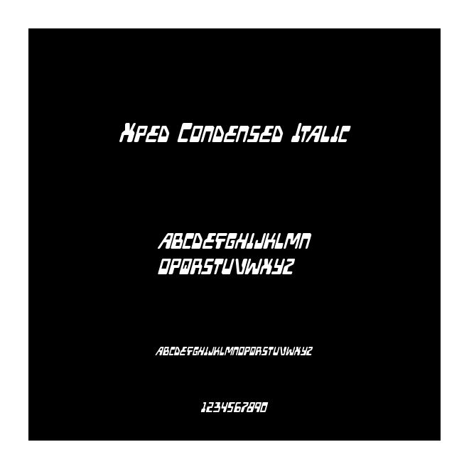 Xped Condensed Italic