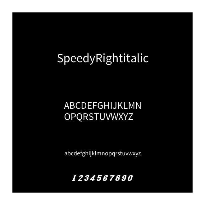 Speedy Right italic