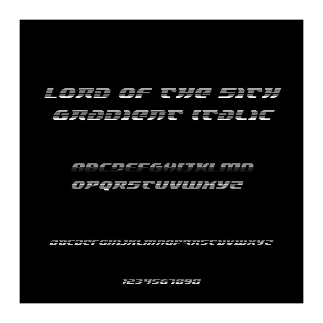 Lord of the Sith Gradient Italic