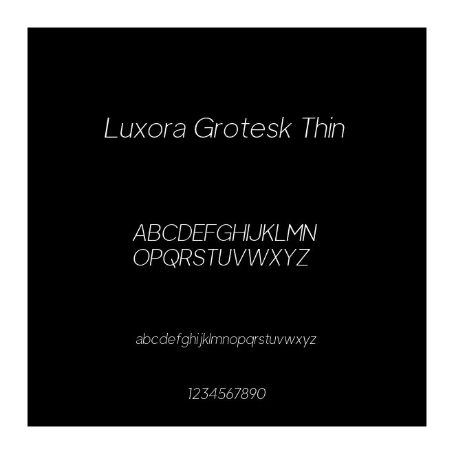 Luxora Grotesk Thin