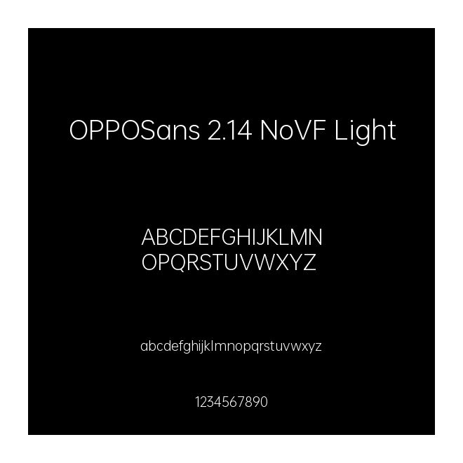 OPPOSans 2.14 NoVF Light