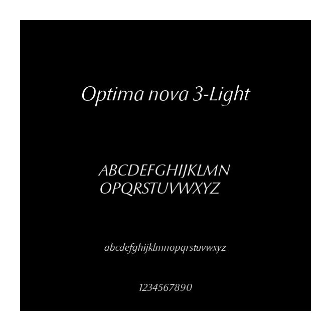 Optima nova 3-Light