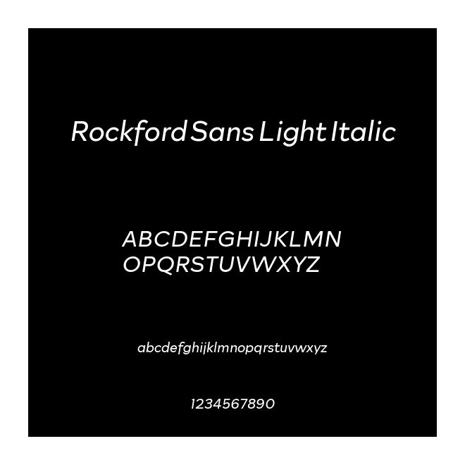 Rockford Sans Light Italic