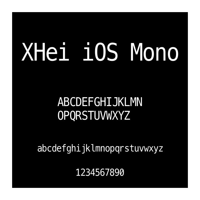 XHei iOS Mono