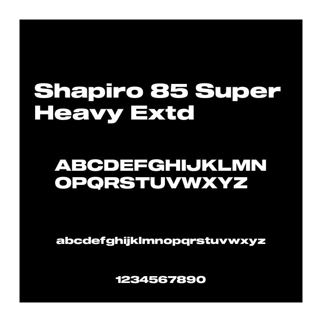 Shapiro 85 Super Heavy Extd