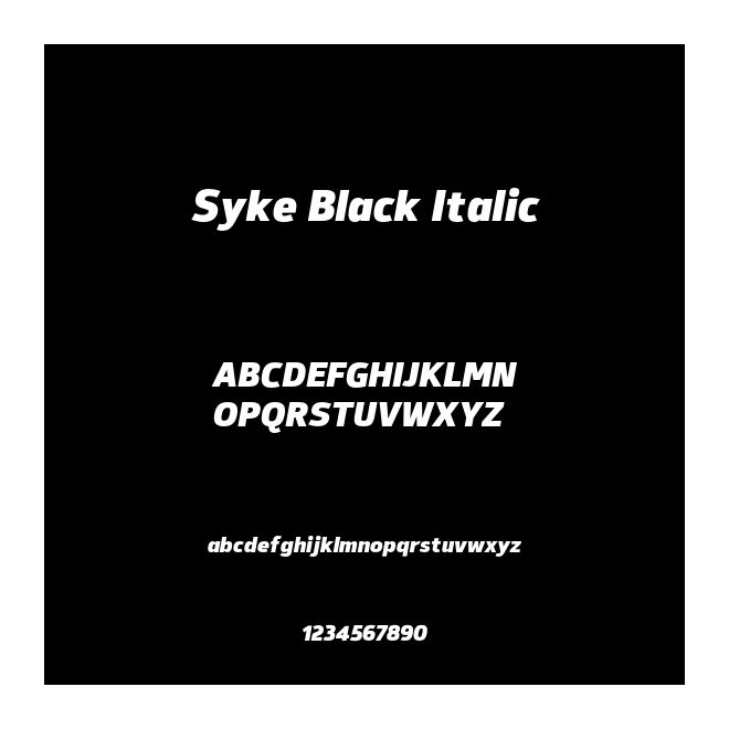Syke Black Italic