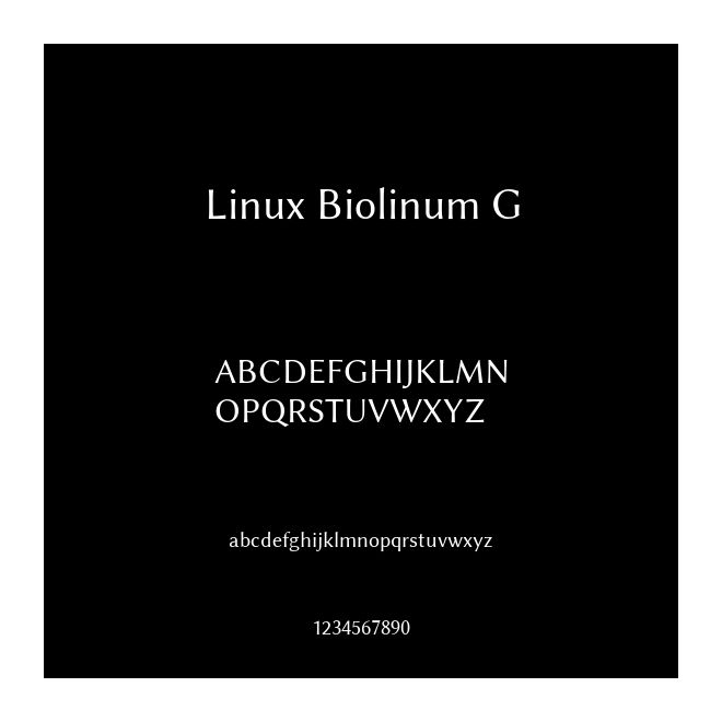 Linux Biolinum G