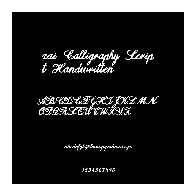 zai Calligraphy Script Handwritten
