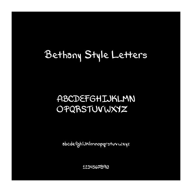 Bethany Style Letters