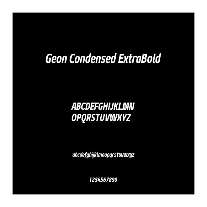 Geon Condensed ExtraBold