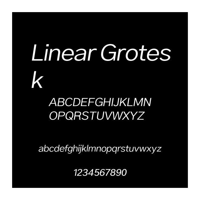 Linear Grotesk
