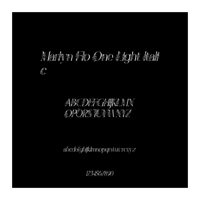 Marlyn Flo One Light Italic