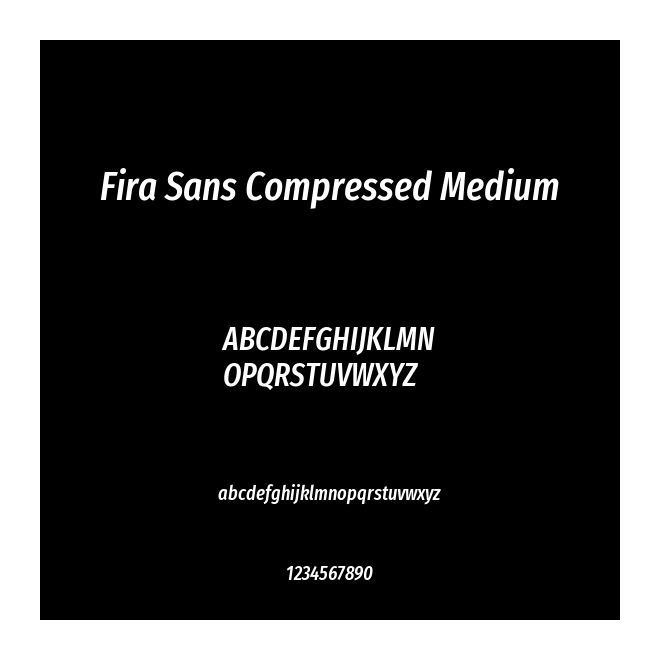 Fira Sans Compressed Medium
