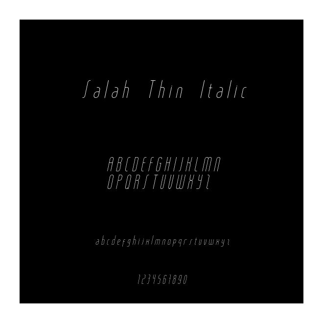 Salah Thin Italic