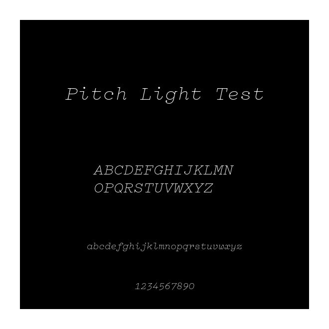 Pitch Light Test