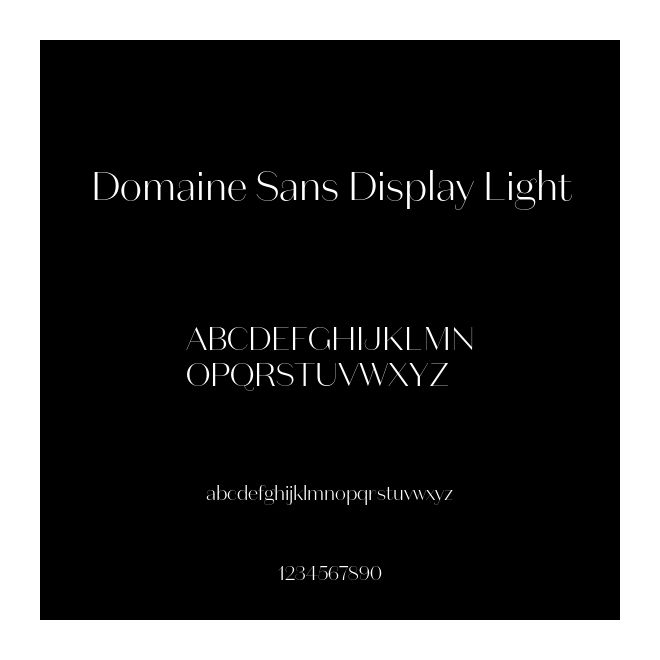 Domaine Sans Display Light