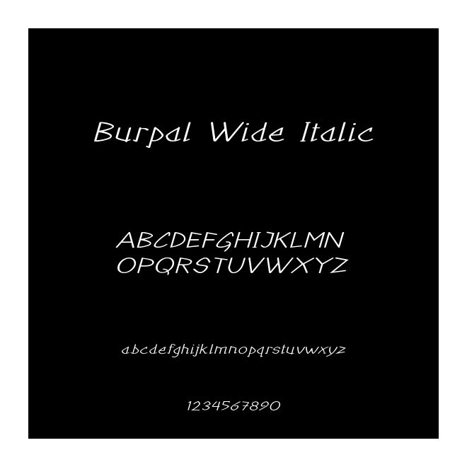 Burpal Wide Italic