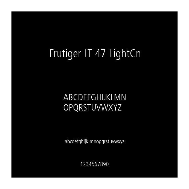 Frutiger LT 47 LightCn