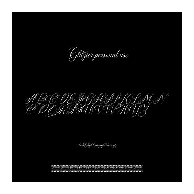 Glitzier personal use