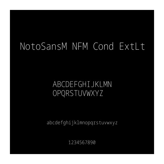 NotoSansM NFM Cond ExtLt
