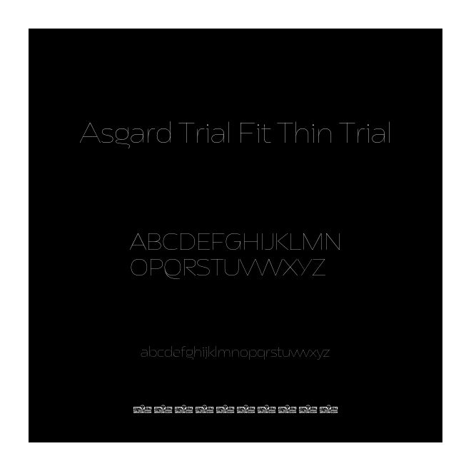 Asgard Trial Fit Thin Trial