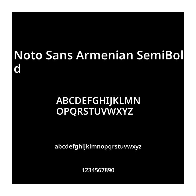 Noto Sans Armenian SemiBold