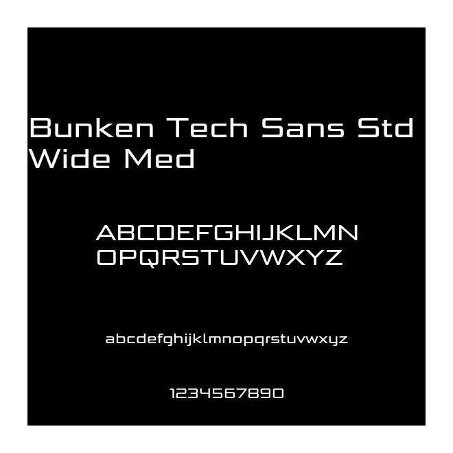 Bunken Tech Sans Std Wide Med