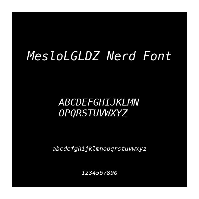 MesloLGLDZ Nerd Font