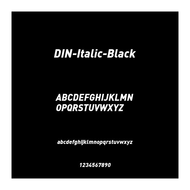 DIN-Italic-Black
