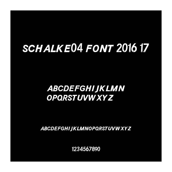 Schalke04 font 2016-17