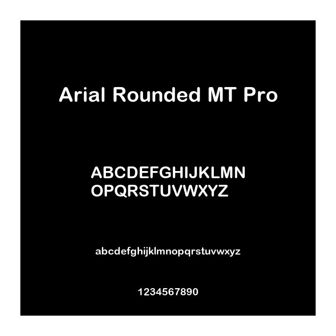 Arial Rounded MT Pro