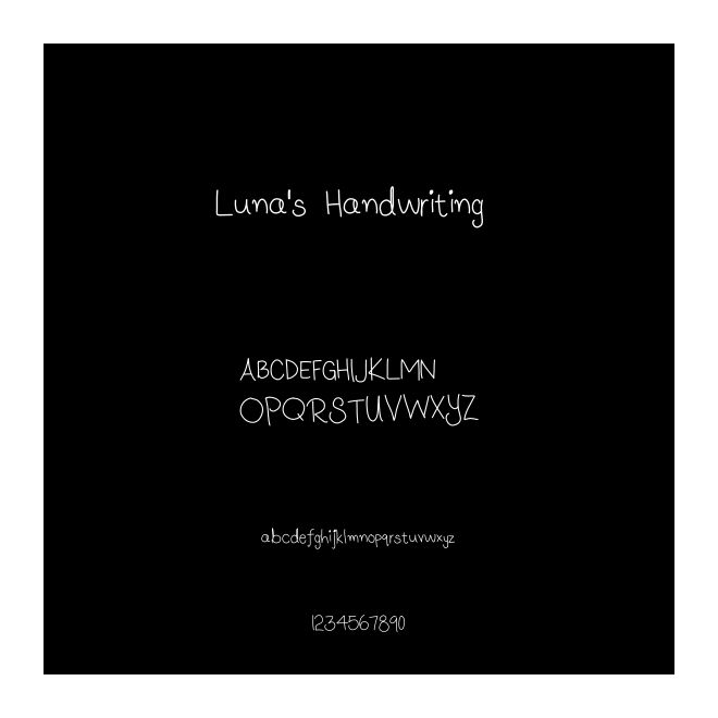 Luna's Handwriting 
