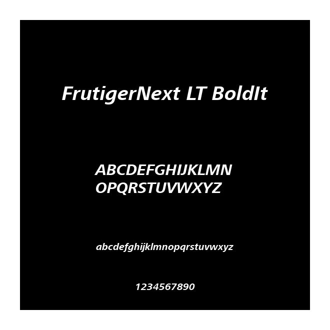 FrutigerNext LT BoldIt