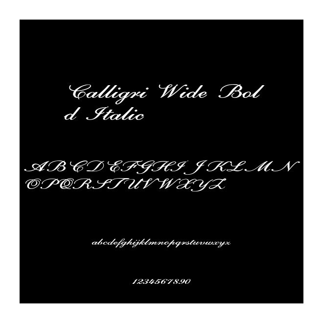 Calligri Wide Bold Italic
