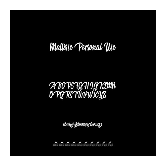Mattisse Personal Use