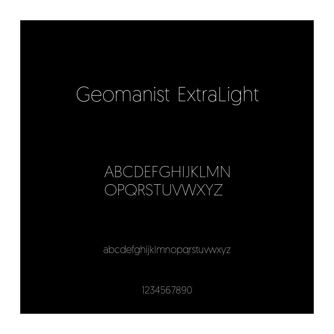 Geomanist ExtraLight