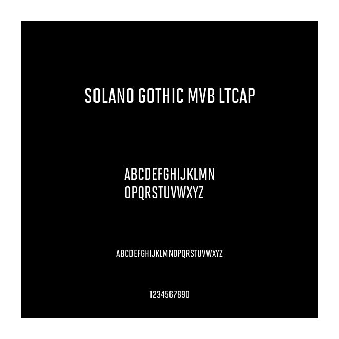 Solano Gothic MVB LtCap